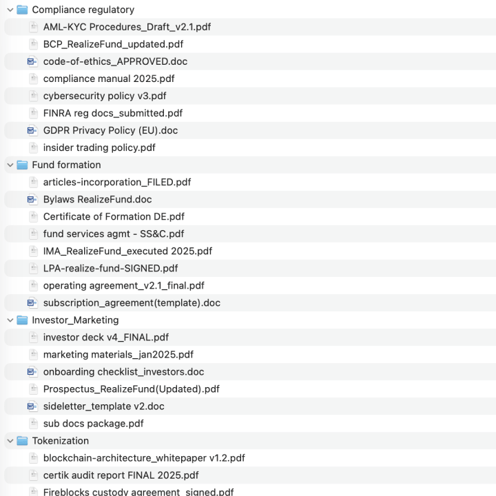 Realize documentation files